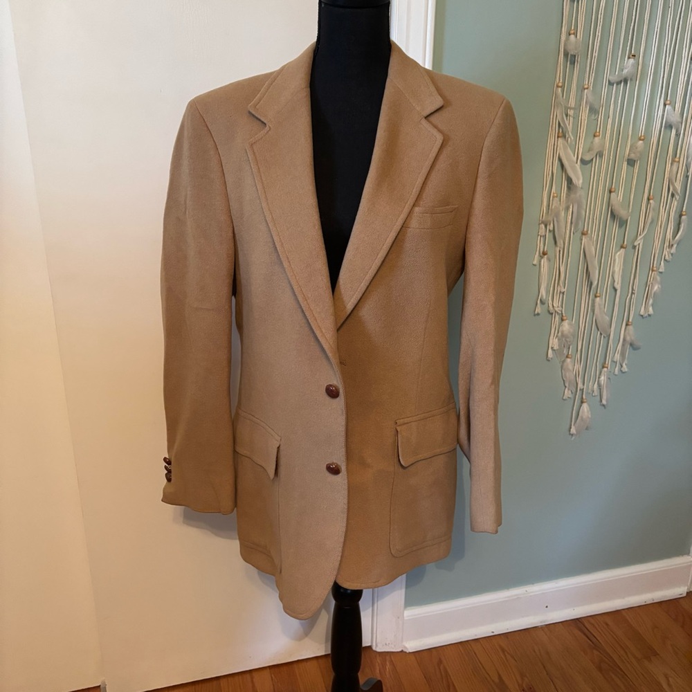 Vintage John Weitz 100% Camel Hair Jacket